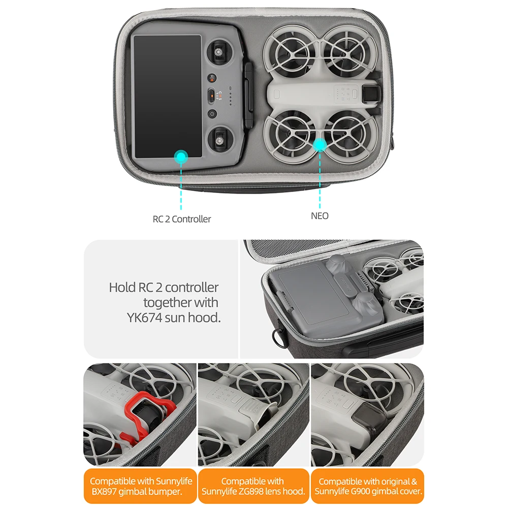 For DJI NEO RC 2 Remote Contro - Drone Camera Case 评论和价格