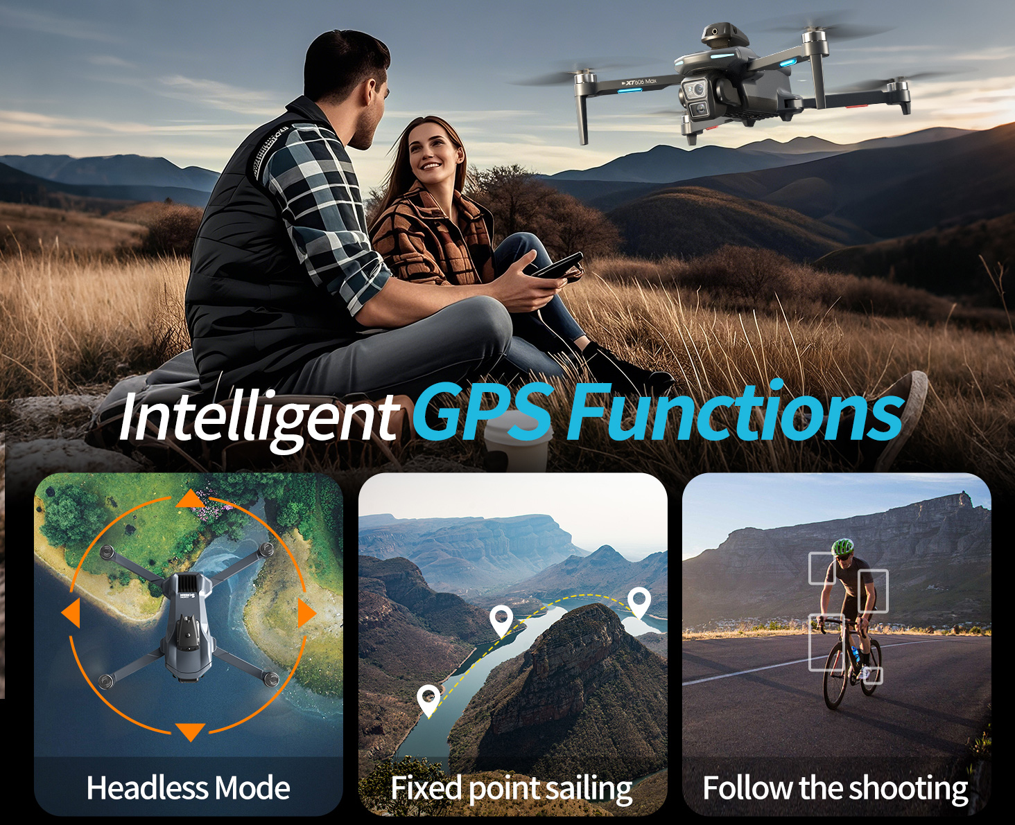 XT606 MAX 3 battery Drone 4k 8 - Drone Camera Thermal 评论和价格