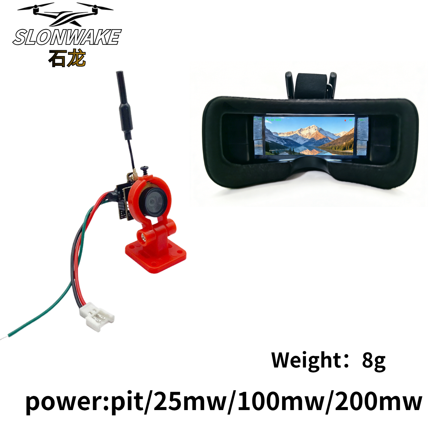 Slonwake 5.8G 48CH 200mW FPV D - Drone Camera Wide Angle 评论和价格