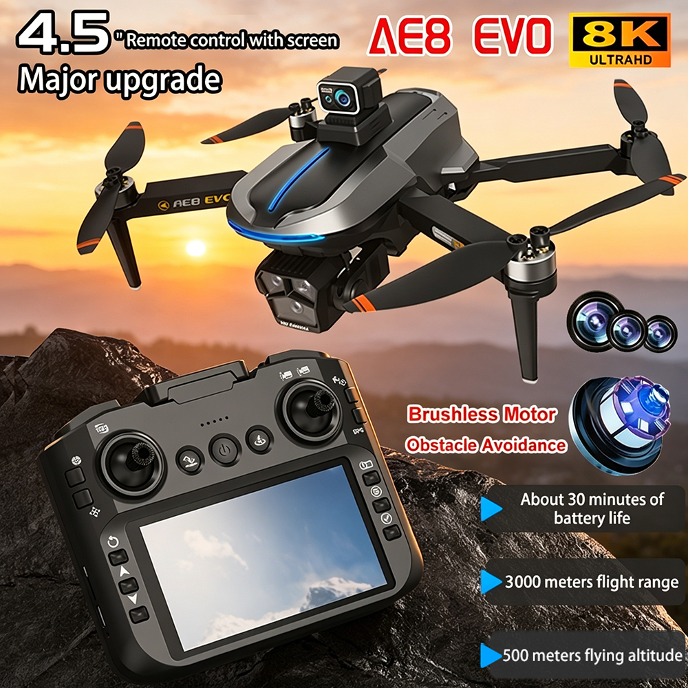 AE8 EVO Drone 4K Professional  - Drone Camera Night Vision 评论和价格