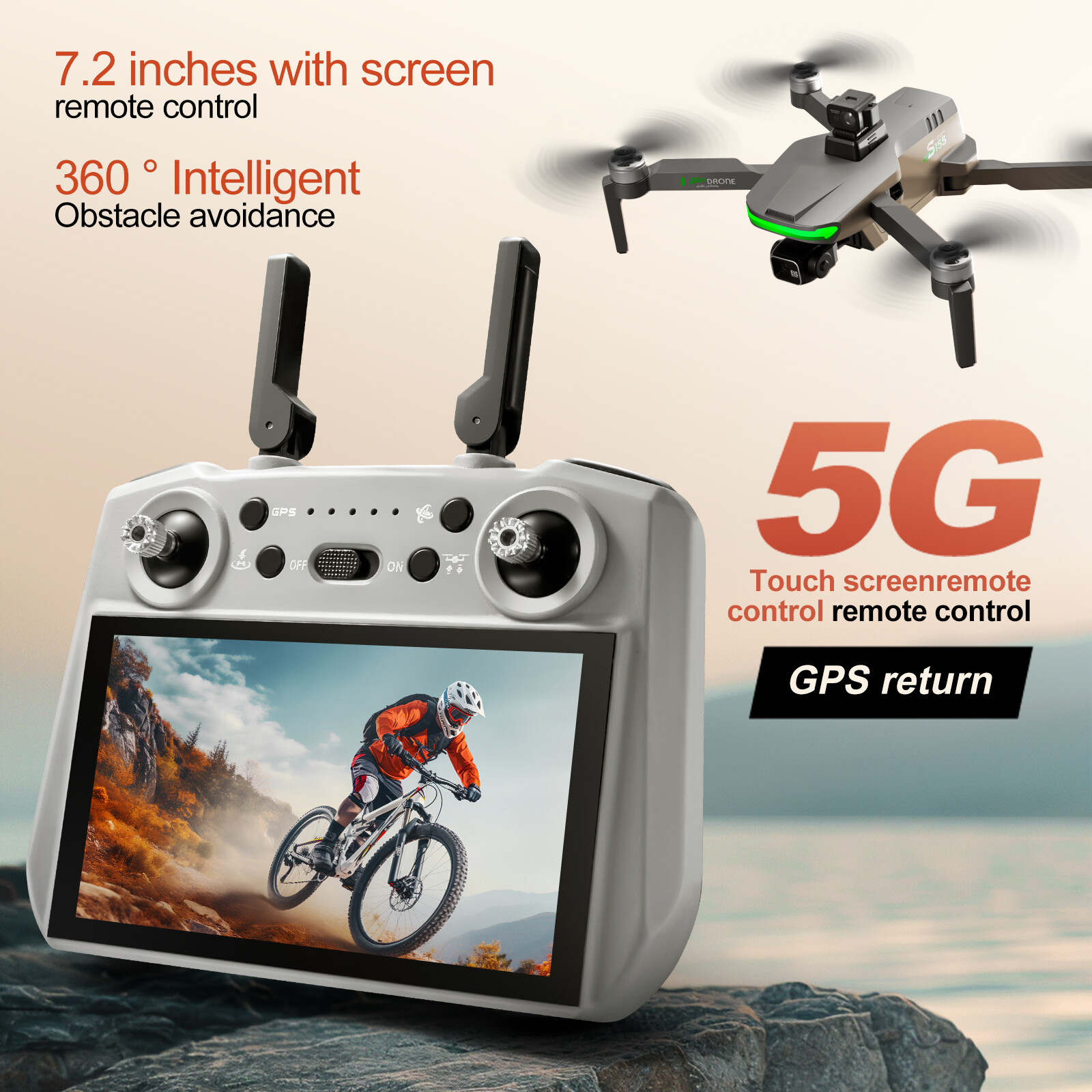 S155 MAX Drone GPS WIFI 3KM FP - Drone Camera Thermal 评论和价格