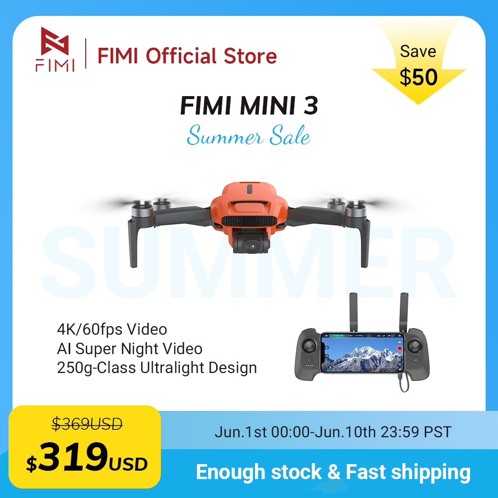 FIMI MINI 3 Camere drone 4K 60 - Drone Camera Night Vision 评论和价格