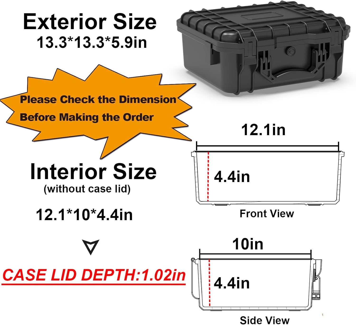 Waterproof Hard Case with Pick - Drone Camera Waterproof 评论和价格